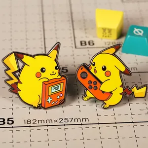 Geen Moq Bulk Groothandel Schattige Kawaii Japanse Badge Anime Dier Pikachu Pin Aangepaste Ontwerpen Zacht Hard Email Pinnen