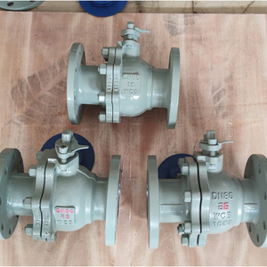 Vanne à boisseau sphérique fixe manuelle 8 pouces DIN en acier au carbone WCB pour eau, gaz, huile, personnalisable OEM pour applications générales - Product Image 1