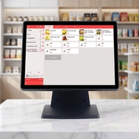 Sistema de Punto de Venta Todo en Uno con Pantalla Táctil de 15 Pulgadas para Restaurante, Terminal POS con Pantalla para Clientes VFD