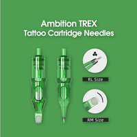 Cartouche d'aiguille de tatouage jetable OEM Ambition TREX Green 20 pièces/boîte Stérilisée Sûre 7RM 9RM RM 1RL 3RL 5RL 7RL 9RL RL