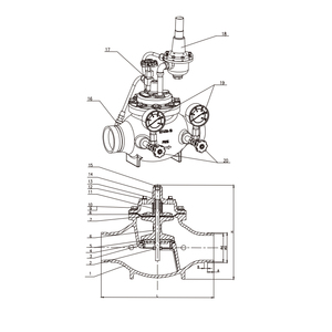 Katup Pengurang Tekanan Pilot Operated SK2008X PRV untuk Sistem Irigasi - Product Image 2