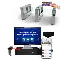 TCP/IP entrée d'événement salle de sport ou parc aquatique lecteur de Code Qr système de ticket RFID haute sécurité API/SDK trépied tourniquet personnalisé