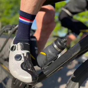 Custom Design Crew Sports Athletic <b>Socks</b> Stripped Colorful Aero Flow Cycling <b>Socks</b> for <b>Men</b> Women - Product Image 5