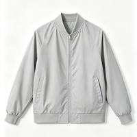 Blouson bomber homme uni respirant pour l'hiver, style streetwear, avec logo personnalisé, décontracté, zippé, col montant, coupe-vent