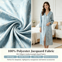 Tissu Jacquard 100% Polyester Texturé Premium en Gros, Largeur 58/60 pouces, Écologique, Poids Moyen, pour Jupes, Vêtements de Nuit et Vêtements d'Intérieur