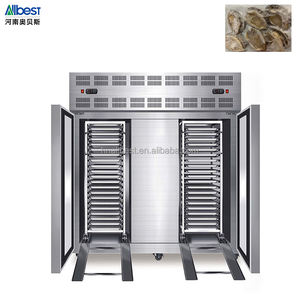 Congelador móvil de acero inoxidable con múltiples puertas y carro rodante para máquinas de elaboración de productos de grano - Product Image 1