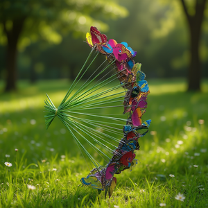 Supporti per Piante a Forma di Farfalla in Metallo, 100 Pezzi, Decorazioni da Giardino in Filo Metallico Dipinto, Tema Natura - Product Image 2