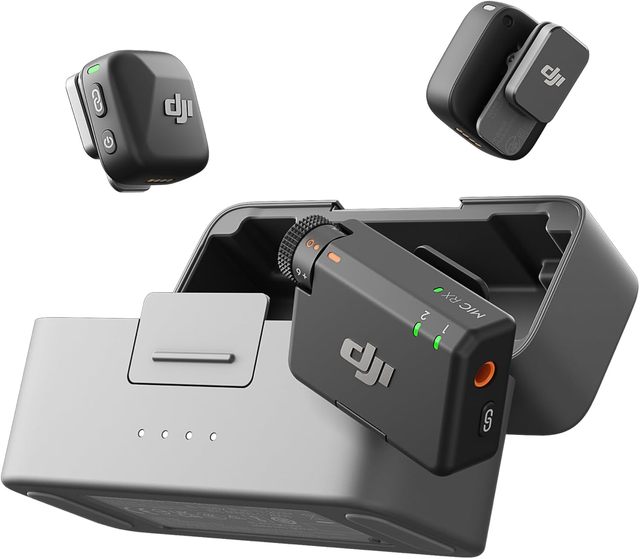 Mic Mini (2 TX + 1 RX + Charging Case), Wireless Microphone for iPhone/Camera/Android, Ultralight, Detail-Rich Audio, 48h Use