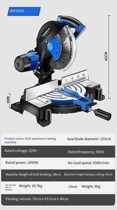 1850W 5000r/min 255mm Machine à onglet électrique <span class=keywords><strong>scie</strong></span> à <span class=keywords><strong>main</strong></span> composé de métal <span class=keywords><strong>petite</strong></span> <span class=keywords><strong>scie</strong></span> à onglet électrique - Product Image 2