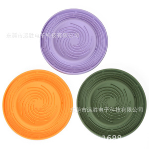 Bol pour animaux de compagnie à alimentation lente, design en spirale rond, facile à nettoyer, assiette pour chien et chat, plateau d'alimentation anti-étouffement de 200 mm de diamètre - Product Image 5