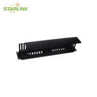 Accessoires pour armoire Starlink : Gestion de câbles 2U en plastique