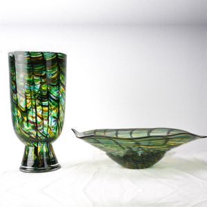 Jarrón de Flores Secas para Decoración de Dormitorio, Regalo, Jarrones de Vidrio Verde Murano, Jarrones de Vidrio Hidropónico de Boca Ancha y Coloridos - Product Image 1