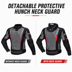 <span class=keywords><strong>Giacca</strong></span> <span class=keywords><strong>da</strong></span> <span class=keywords><strong>Moto</strong></span> Riflettente con Protezione per il Collo, Impermeabile per Motocross e Corse Fuoristrada, Giacche in Cordura per Motociclisti - Product Image 2