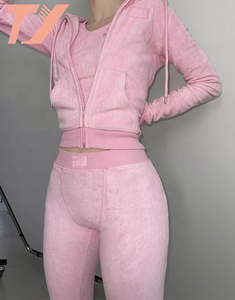 TUOYI Loungewear Suit Terry Towel Crop Top y Shorts Pijamas de mujer Conjunto de 2 piezas Verano Bordado Ropa de Casa Ropa de dormir - Product Image 4