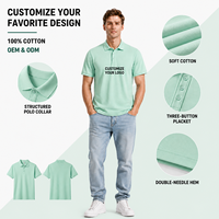 OEM ODM T-shirt Polo en Coton Uni Brodé Confortable Unisexe à Manches Courtes Style Business Casual Premium