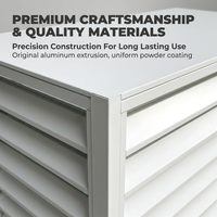 Cubierta de aluminio para bomba de calor y aire acondicionado, diseño rectangular, parasol para mini split, valla protectora para aire acondicionado, venta al por mayor