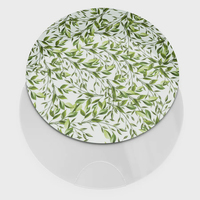 Runde Acryl-Tischsets mit Einlegepapier zum Tischschutz Dekorative Papier-Einlage Platzierungen Quadratische Runde Tischmatten