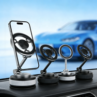 Support de téléphone magnétique pliable en alliage, support de téléphone magnétique puissant, support de téléphone pour bureau, mur, voiture, ventouse, pare-brise, tableau de bord, support de téléphone pour fenêtre