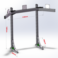 Colgador de pantalla de montaje de Monitor múltiple personalizado DIY Perfil de aleación de aluminio brazo ajustable soporte de suelo juego de TV soporte de tres monitores
