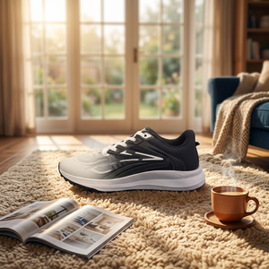 Chaussures de course en mesh marine, à lacets, respirantes, légères, pour la marche et l'entraînement, écologiques, pour hommes - Product Image 6