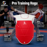 Protection de Poitrine de Taekwondo Personnalisée pour Enfants et Adultes – Rouge et Bleu – Entraînement – Offre Spéciale