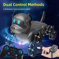 Robot chien acrobatique 4x4 à huit roues avec télécommande et contrôle gestuel, jouet à bras oscillant pour grimper et faire la danse