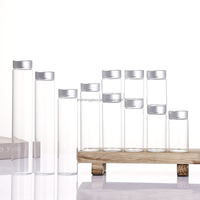 Bouteilles de stockage de grains de café à dose unique portables bocaux en verre avec couvercles récipient à épices dosant des flacons en verre avec bouchons à vis
