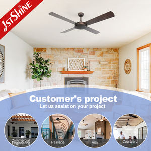 1stshine Ventilateur de plafond électrique silencieux 3 vitesses Moteur ventilateur de plafond à distance sans lumière - Product Image 5