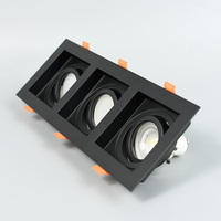 Spot Rectangle Luminaire Encastré Réglable Mr16 Gu10 Carré Downlights Double Trois Tête LED Projecteur