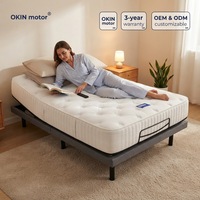 Sommier de lit électrique réglable sur mesure avec télécommande, pliable, cadre métallique robuste, moteur silencieux, zéro gravité, pour hôtel, appartement, villa