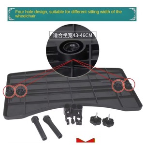 Wheelchair Dinning Tray clear Table board height adjustable adjustable safety food cerebral Tray Cup Removable Lap Portable - Product Image 5