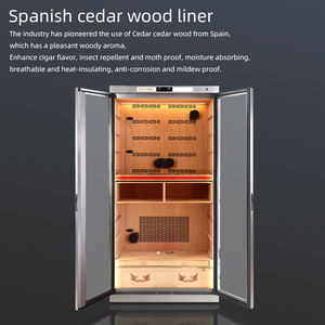 Raching - Double portes DD650C Cave à cigares électrique <span class=keywords><strong>en</strong></span> acier inoxydable pouvant contenir 3000 cigares 16 étagères + 2 tiroirs - Product Image 4