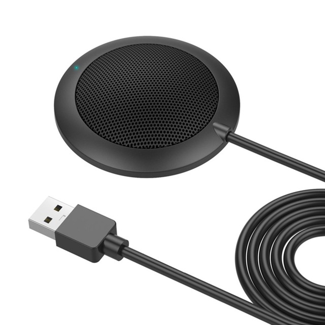 Desktop USB Conference Speakerphone Microphone 360 Degree With Speaker Omnidirectional Condenser Computer Mic for PC Laptop