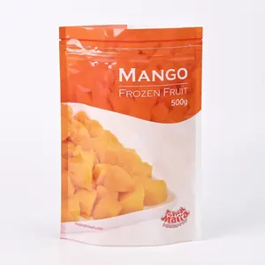 Customized Digital Printed Design Frozen Foods Fruits Stand Up Moisture Proof Plastic Packaging Bags