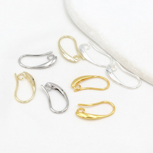 Ganchos para pendientes chapados en oro de 18k, accesorios de latón pulido para la fabricación de joyería DIY A13 - Product Image 3