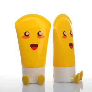 Tube cosmétique en plastique de 50 ml, forme mignonne avec bouchon à clapet motif pieds de bébé, pour crème pour les mains et écran solaire – Vente en gros - Product Image 1