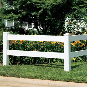 Recinzione in Plastica per Ranch, Steccato per Fattoria di Cavalli, Recinzione Rurale con Pali e Traverse, Ecologica in PVC Co-estruso - Product Image 6
