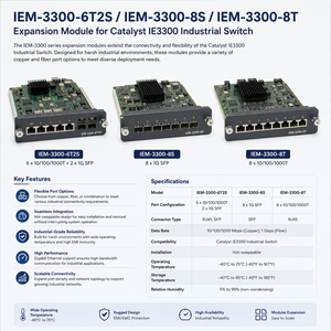 Module d'extension IEM-3300-6T2S IEM-3300-8S IEM-3300-8T pour commutateur industriel Catalyst IE3300, <span class=keywords><strong>carte</strong></span> Ethernet Gigabit - Product Image 2