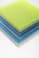 Panneau alvéolaire en polycarbonate pour isolation de toiture, protection UV, diverses couleurs