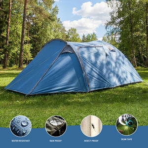 Tente dôme de <span class=keywords><strong>camping</strong></span> portable HOSA Outdoor Venice, imperméable, avec véranda et sac de transport, pour 2 à 6 personnes, quatre saisons, vente chaude, personnalisable - Product Image 3