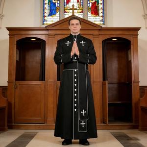 Robe <span class=keywords><strong>de</strong></span> prêtre 2026, costume <span class=keywords><strong>de</strong></span> clergé d'église avec col montant, <span class=keywords><strong>soutane</strong></span> romaine, vêtements imprimés pour pasteur, robe <span class=keywords><strong>de</strong></span> prêtre, nouveauté - Product Image 3