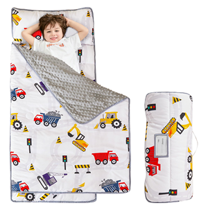 Ultra Soft Slumber Bags Roll up Design <b>Toddler</b> Nap Mat with Removable <b>Pillow</b> - Product Image 2