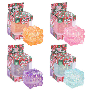 Nouveau jouet anti-stress transfrontalier en caoutchouc thermoplastique de maltose, en forme de cube, avec poudre dorée, compressible et rebondissant, en boîte, pour la gestion des tensions - Product Image 6