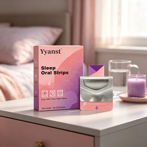 Natural Calming Sleep Oral Strips 30pcs Easy Melt Instant Dissolve Thin <b>Film</b> Support All Night Relax Wholesale OEM For Adults - Product Image 4