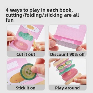 Kit de Manualidades Meile para Niños, Pegatinas de Recortes de Papel, Diversión DIY, Kit de Inicio para Jardín de Infancia, Libro de Origami para Bebés, <span class=keywords><strong>Caja</strong></span> de Juguetes de Colores - Product Image 3