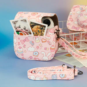 Étui pour appareil photo Fuji <span class=keywords><strong>Instax</strong></span> <span class=keywords><strong>Mini</strong></span> 12/<span class=keywords><strong>11</strong></span>/8/9, sac en cuir PU avec poche et bandoulière réglable - Product Image 5