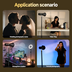 Lampe d'imagerie quadricolore alimentée par batterie en alliage d'aluminium 10W pour photographie de mariage, vidéographie, portrait et éclairage d'ambiance - Product Image 6