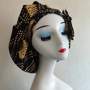 बड़े आकार में सैटिन की दोहरी परत वाली महिला बेबी माँ डिजाइनर बहन सोमाली करइस सैटिन बोननेट - Product Image 5