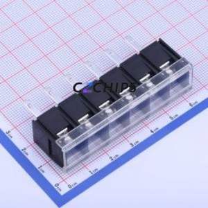 KF58H-10.0-6P Barrier Terminal Block Through hole Component (THT),P=10mm Connector With Cover Plate 10mm 1x6P Straight Pin - Product Image 1