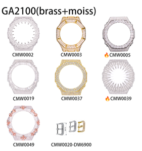 Pièces de <span class=keywords><strong>montre</strong></span> Iwatch G Series Shocks DW56006900 GA2100 : Lunette et boîtier sertis de Moissanite VVS1, Cadre de remplacement modifié, Certification GRA - Product Image 3